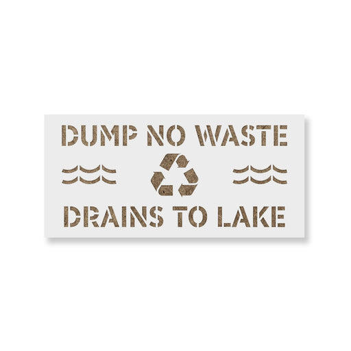 No Dumping Drains to Lake Stencil
