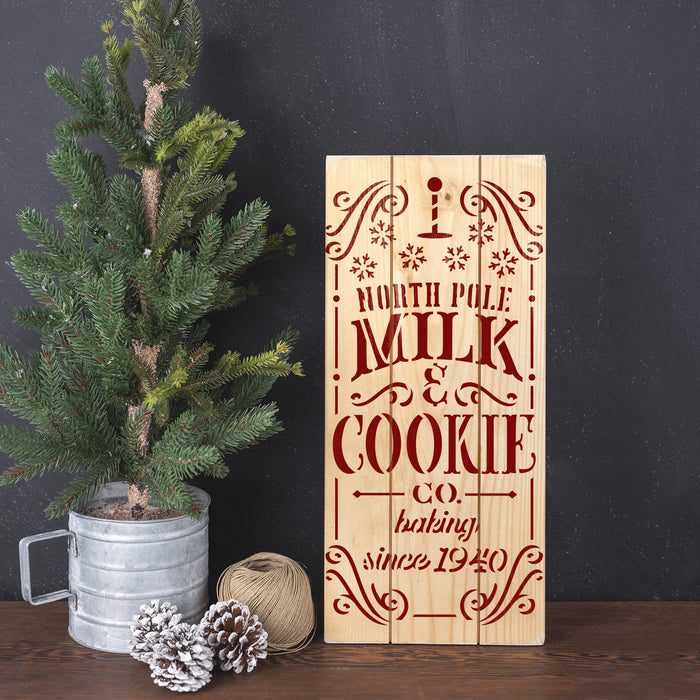 North Pole Milk and Cookie Company Stencil