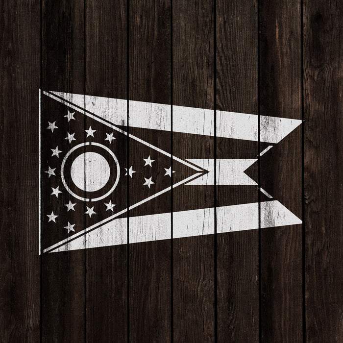 Ohio State Flag Stencil