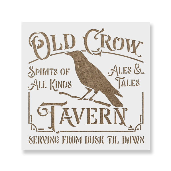 Old Crow Tavern Dusk Till Dawn Stencils - Stencil Revolution
