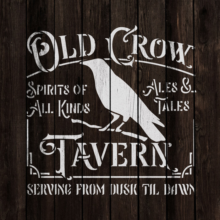 Old Crow Tavern Dusk Till Dawn Stencil