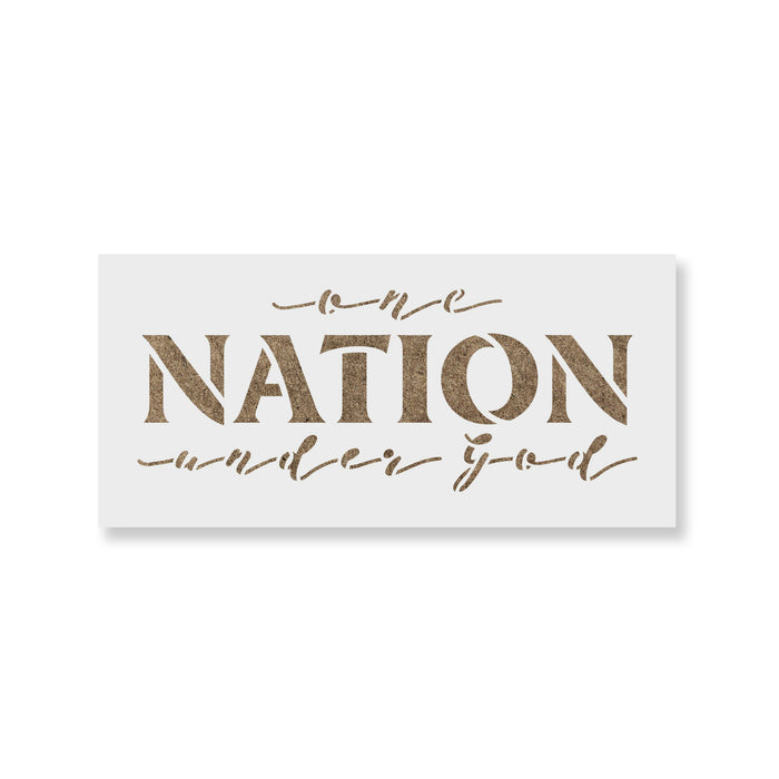 One Nation Under God Stencil