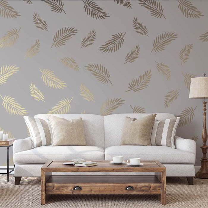 Palm Leaves Pattern Wall Stencil