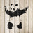 Panda with Guns Banksy Stencil