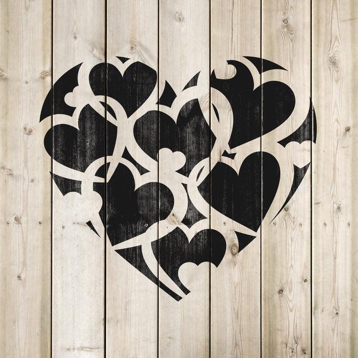 Pattern Heart Stencil