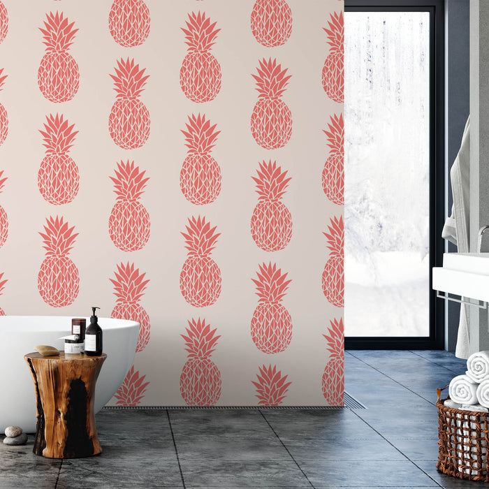 Pineapple Pattern Wall Stencil