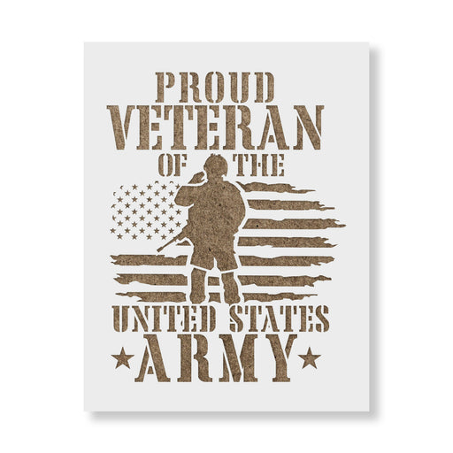 Proud Veteran Of Us Army Stencil
