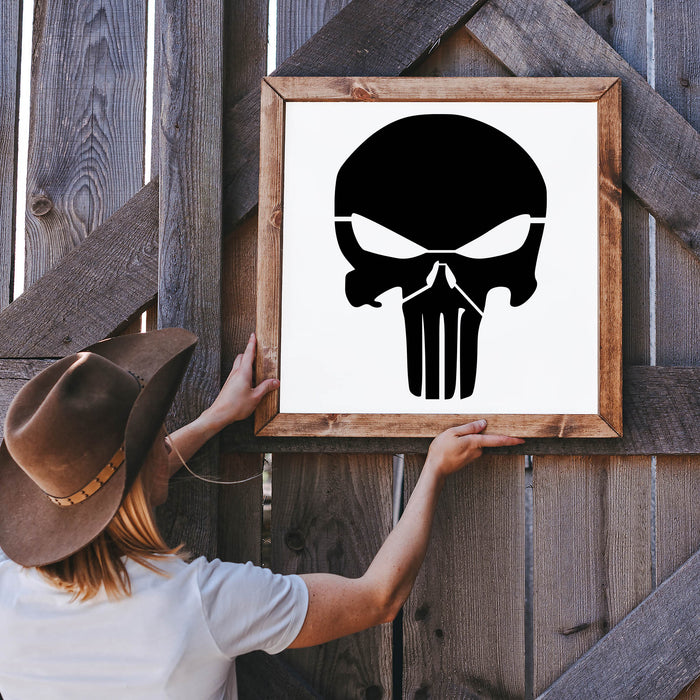 Punisher Skull Stencil