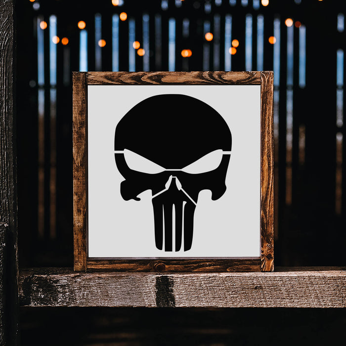 Punisher Skull Stencil