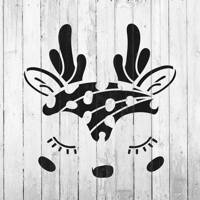 Reindeer Doe Face Stencil