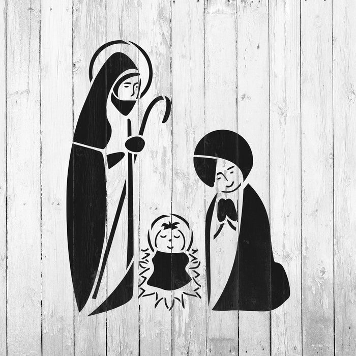 Retro Nativity Stencil
