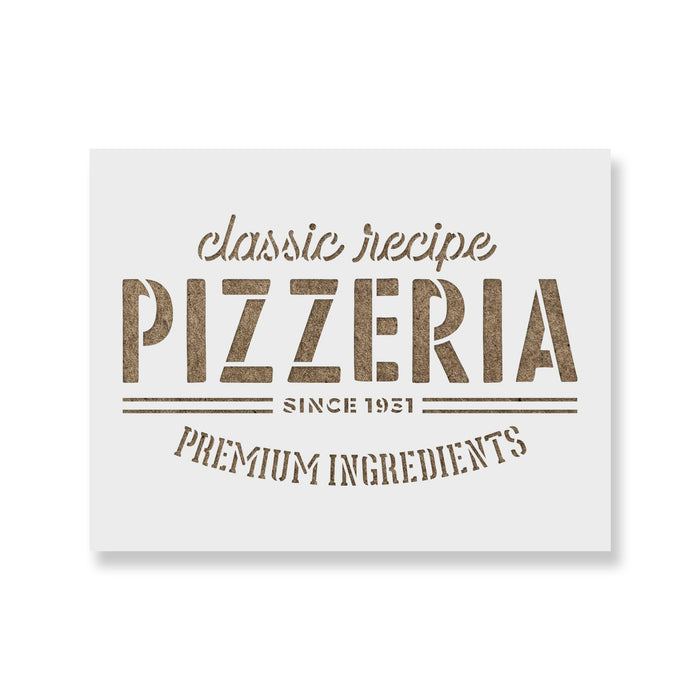 Rustic Vintage Pizzeria Stencil