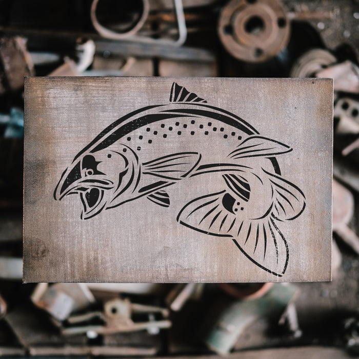 Salmon Fish Stencil