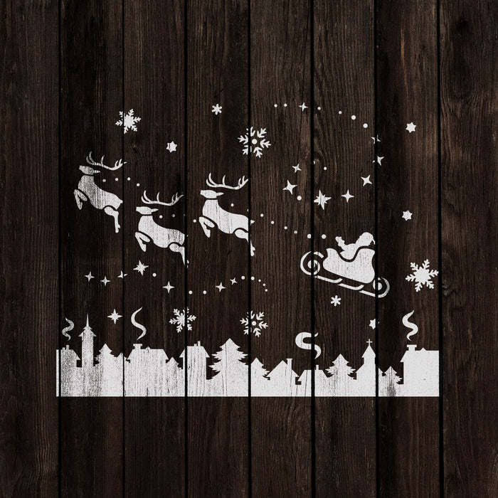 Santa Christmas Eve Stencil