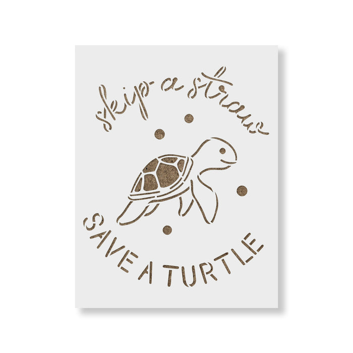 Save Sea Turtles Stencil