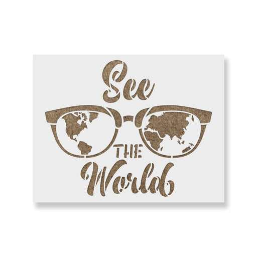 See The World Map Stencil