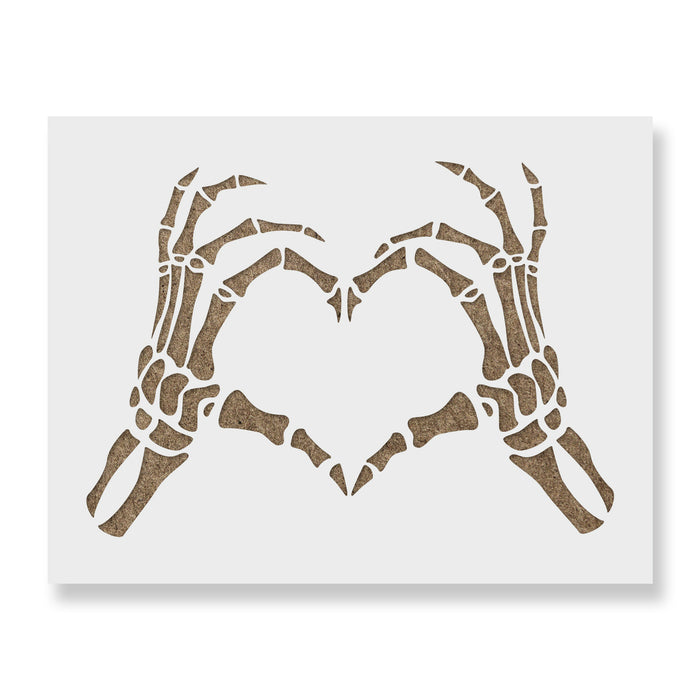 Skeleton Hands Love Stencil