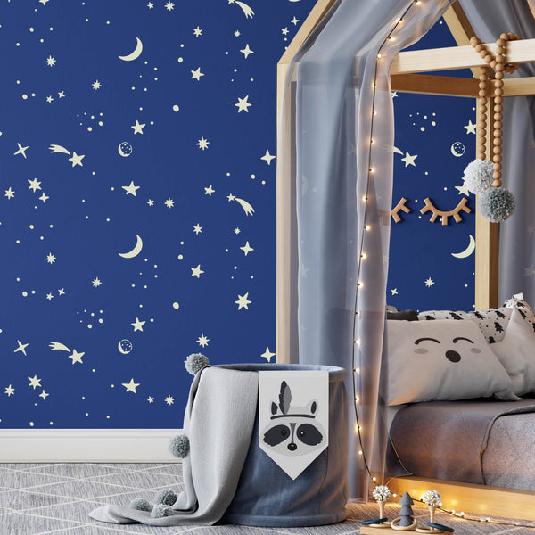 Moon and the Stars Stencil - Art and Wall Stencil - Stencil Giant