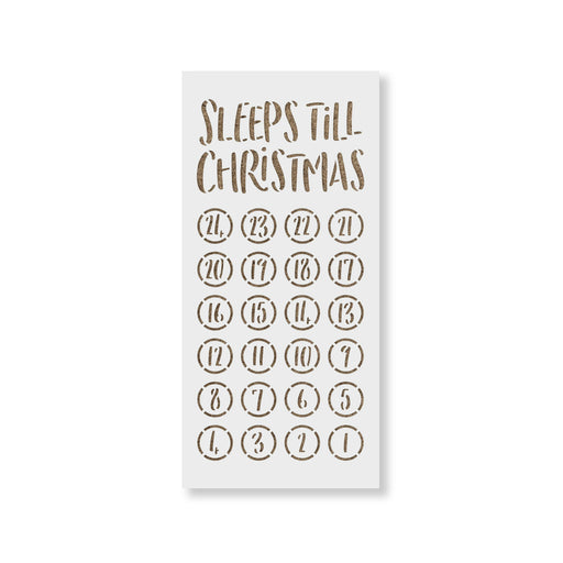 Sleeps Till Christmas Circles Stencil
