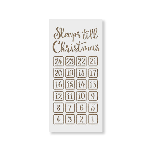 Sleeps Till Christmas Stencil