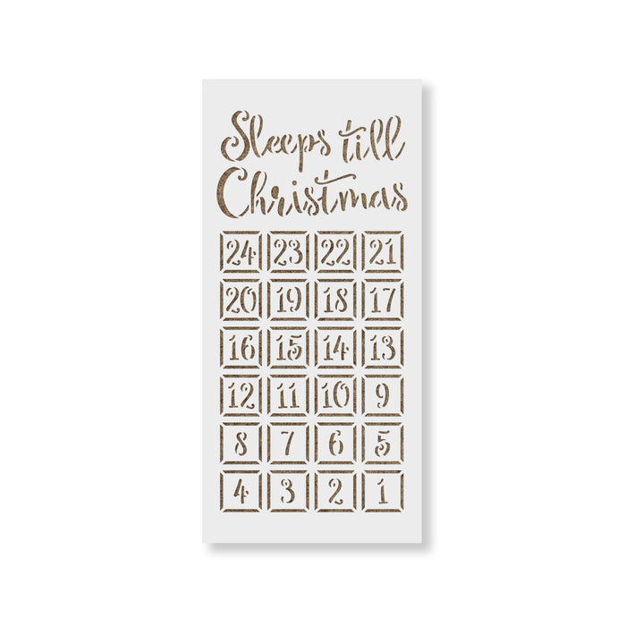 Sleeps Till Christmas Stencil
