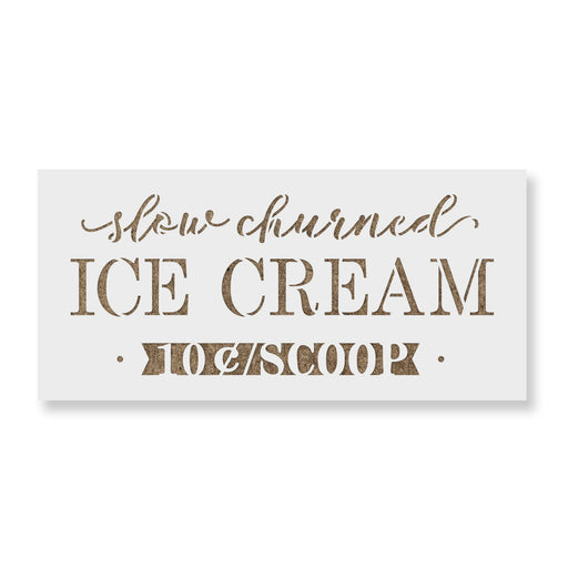 Slow Churned Ice Cream Stencil
