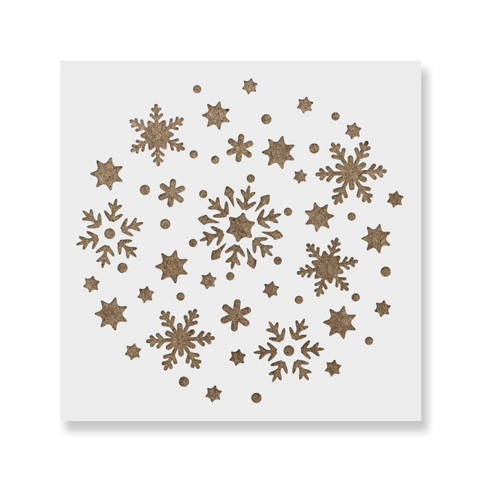 Snowflake Circle Stencil