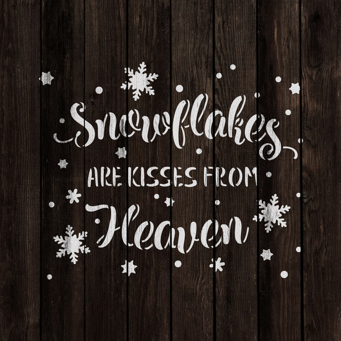 Snowflake Kisses Stencil