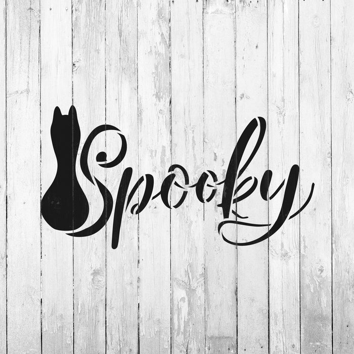 Spooky Cat Stencil