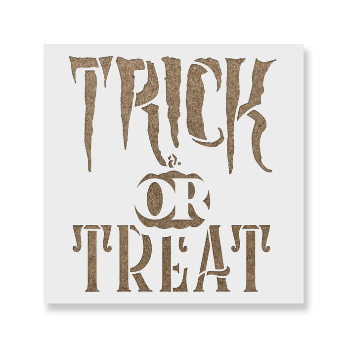 Spooky Trick Or Treat Stencil