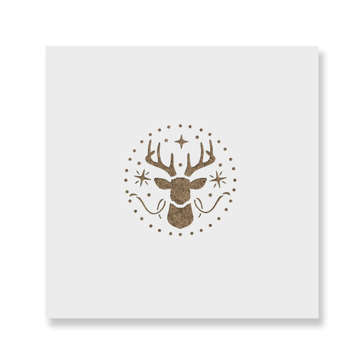 Starry Buck Christmas Ornament Stencil
