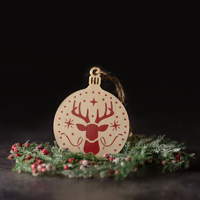 Starry Buck Christmas Ornament Stencil