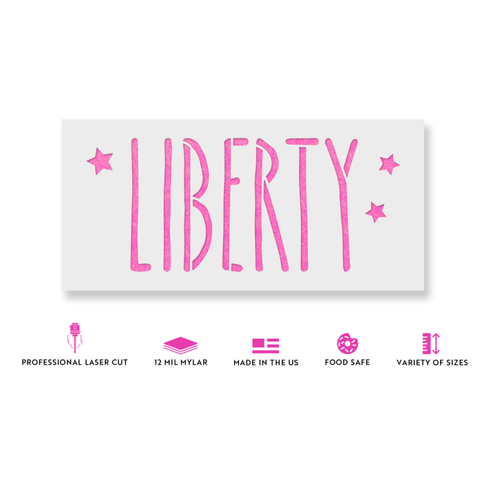Starry Liberty Independence Stencil