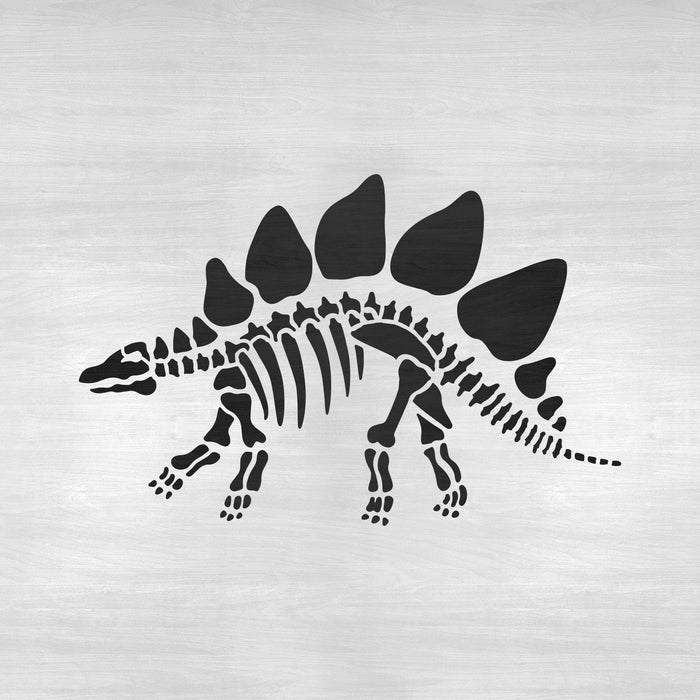 Stegosaurus Dinosaur Skeleton Stencil