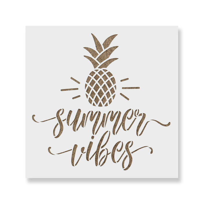Summer Vibes Pineapple Stencil