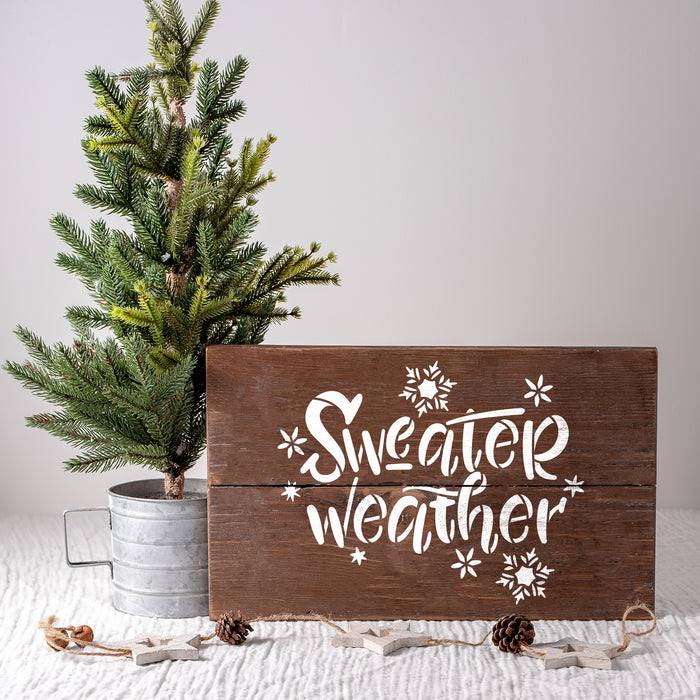 Sweater Weather Snowflakes Stencil
