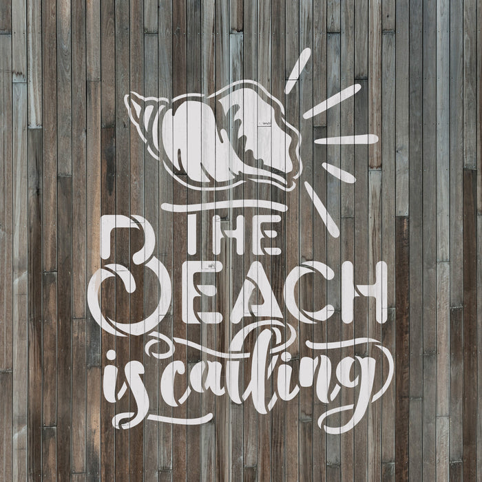 The Beach Is Calling Stencil