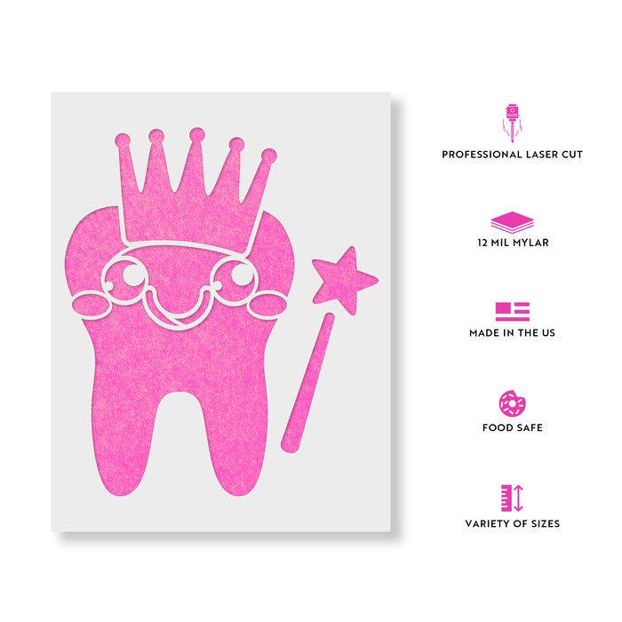 Tooth Fairy Tooth Stencil