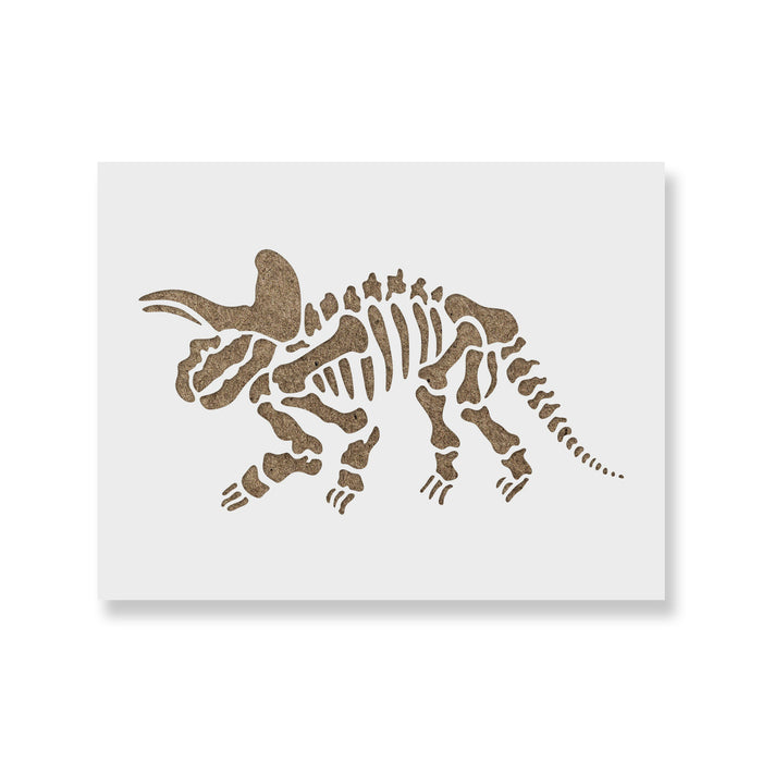 Triceratops Dinosaur Skeleton Stencil