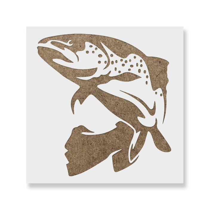 Trout Fish Stencil