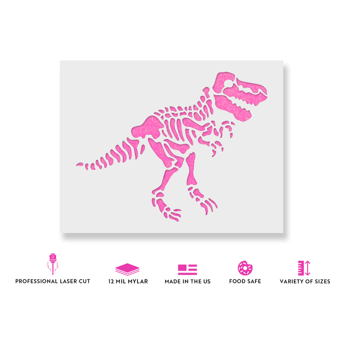 Tyrannosaurus Dinosaur Skeleton Stencil