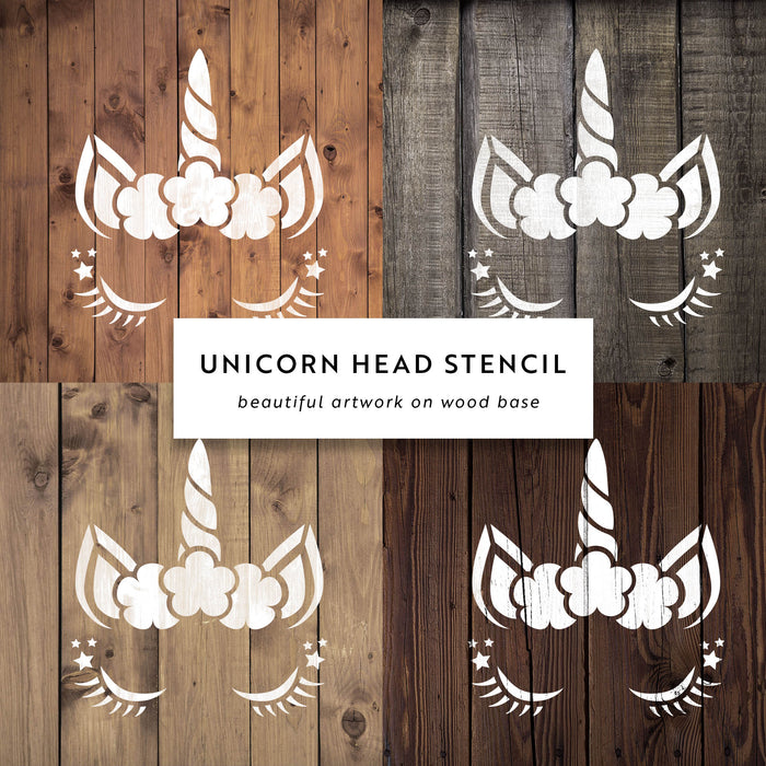 Unicorn Head Stencil