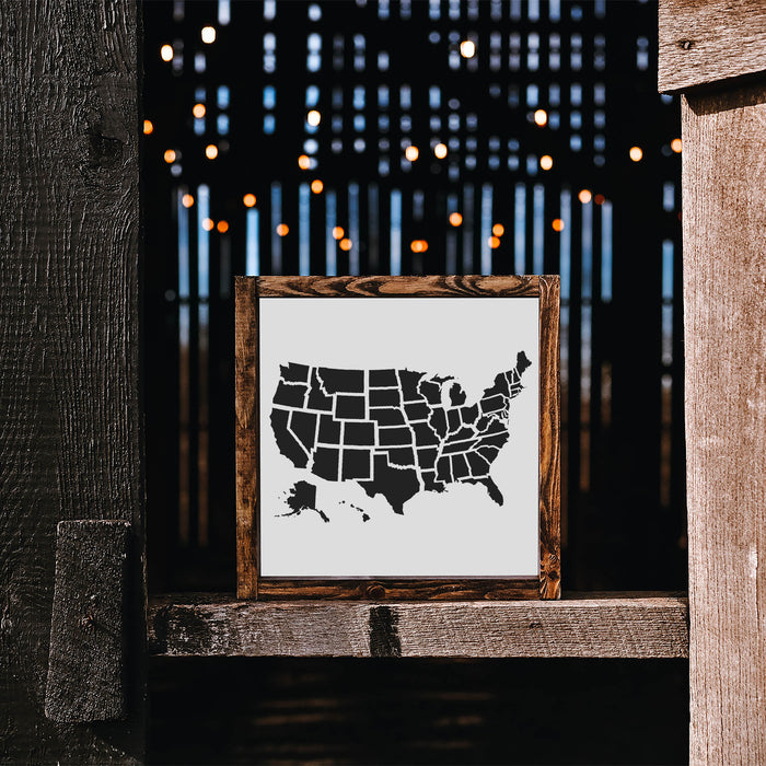 United States Map Outline Stencil
