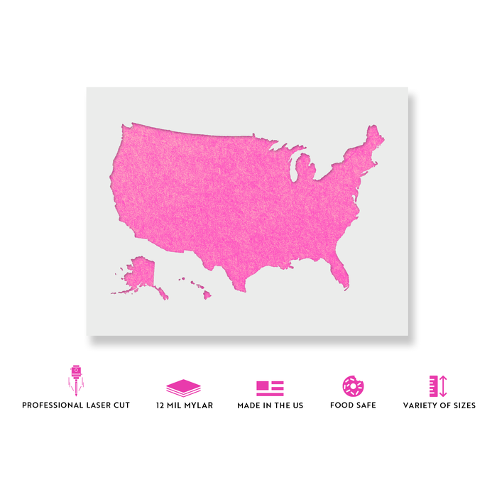 United States Map Stencil