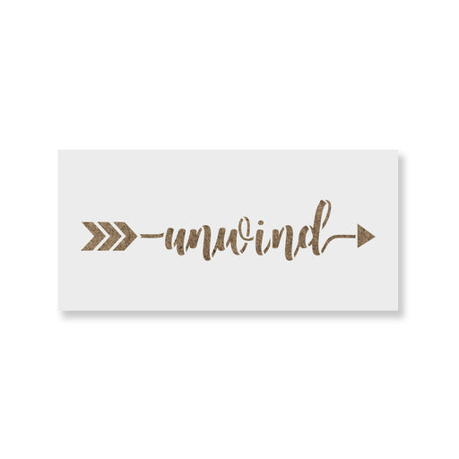 Unwind Arrow Stencil