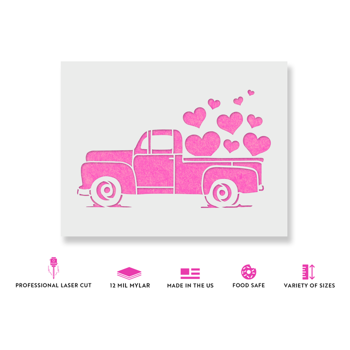 Valentines Truck Stencil
