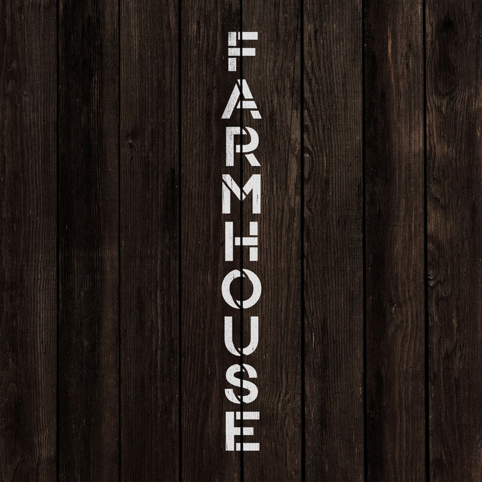 Vertical Sign Farmhouse Stencil