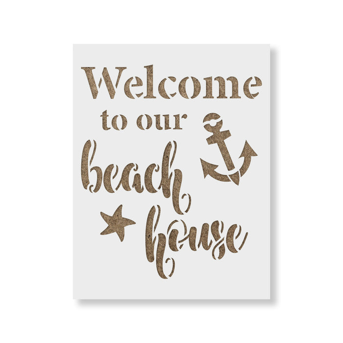 Welcome to Our Beach House Stencil