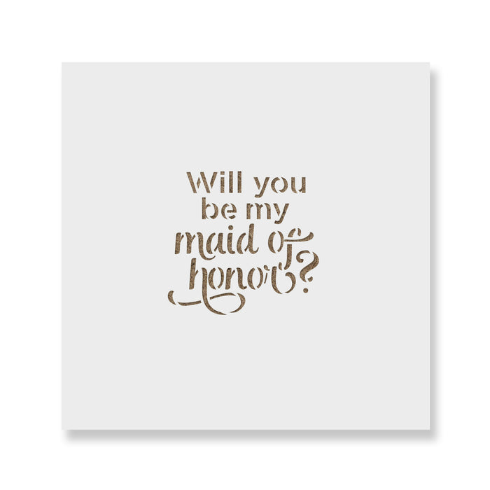 Will You Maid Cookie Stencil