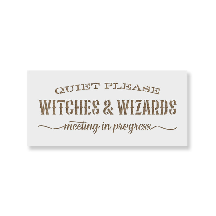 Witches And Wizards Meeting Stencil